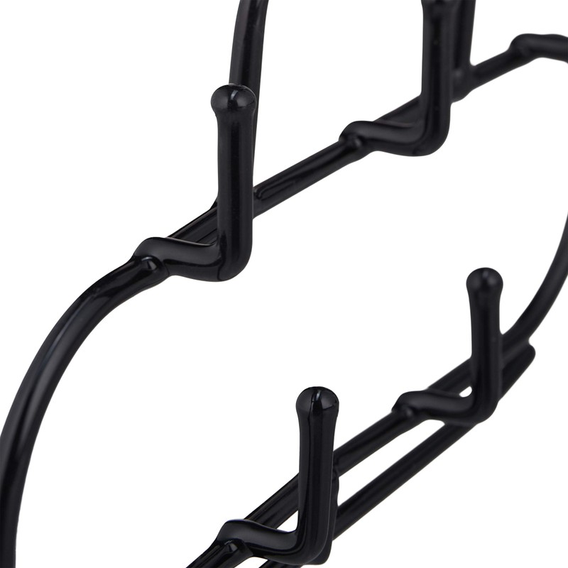 Relaxdays Belt Holder Set of 3, 5 Hooks, Bridge, Non-Slip,