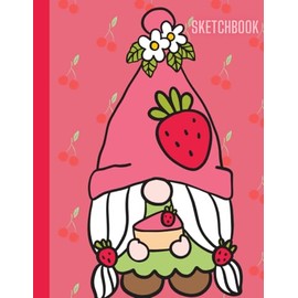 Strawberry Cherry Sketchbook: for Kids teens girls and adults, Blank Paper Pad 8.5" x 11" - 100 Pages
