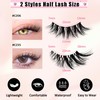 14 Pairs Half Lashes with Clear Band, 15mm Natural Look