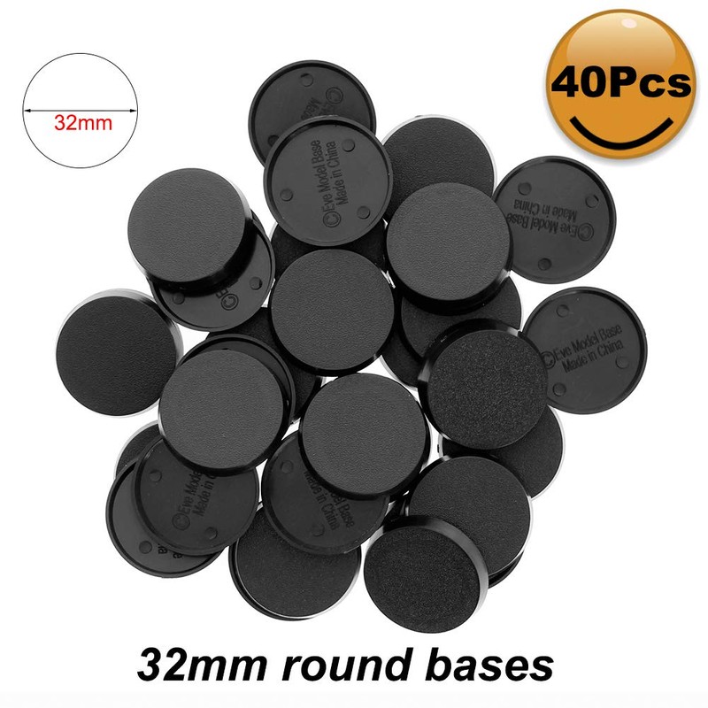 60pcs 32mm Plastic Bases for Table Games Wargames Model Bases