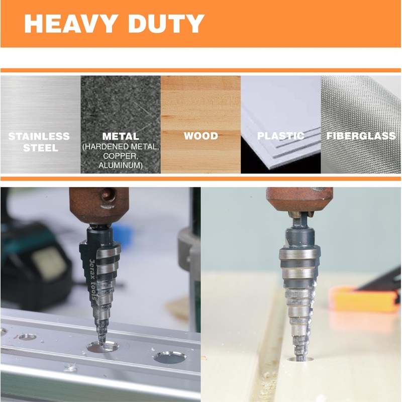 Jerax tools M2 HSS Quick Change 1/2", 1/2" & 7/8"