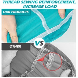 Isink Laundry Bag,2 Pack Travel Laundry Bags for Dirty Clothes,Large Laundry Bags for Camping & Traveling,Dirty Clothes Travel Bag,24" x 36" (Cyan + Gray)