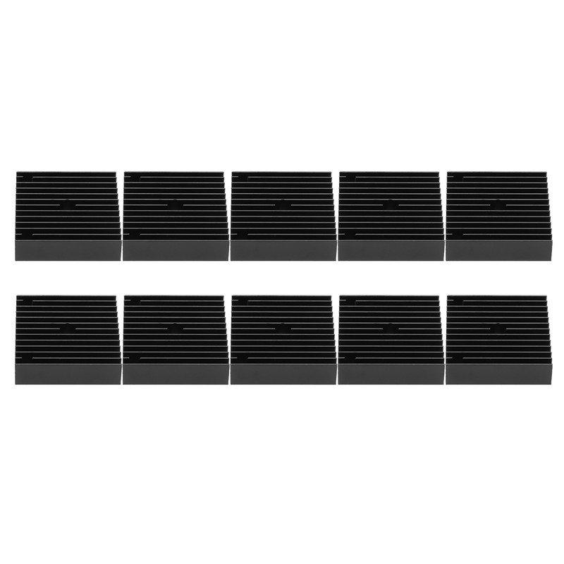 10pcs 40x11x40mm Black Heat Sink Radiator Aluminum Cooling Fin 3