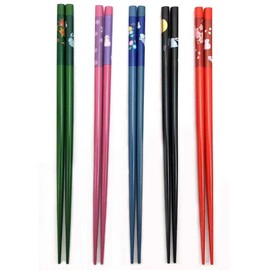 JapanBargain 3644, Bamboo Chopsticks Reusable Japanese Chinese Korean Chopsticks Set Wood Chop Sticks Hair Sticks 5 Pair Gift Set Dishwasher Safe, 9 inch, 4 Packs