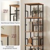 MAHANCRIS 5-Tier Rotating Bookshelf, Freestanding Corner Bookshelf, 360° Spinning Bookcase,