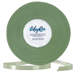 Sage Green Ribbon 1/4 Inches 36 Yards Satin Roll Perfect for Art, Wedding, Wreath, Baby Shower, Packing Birthday, DIY Hair Accessories Scrapbooking, Wrapping Christmas Other Projects Pale Color
