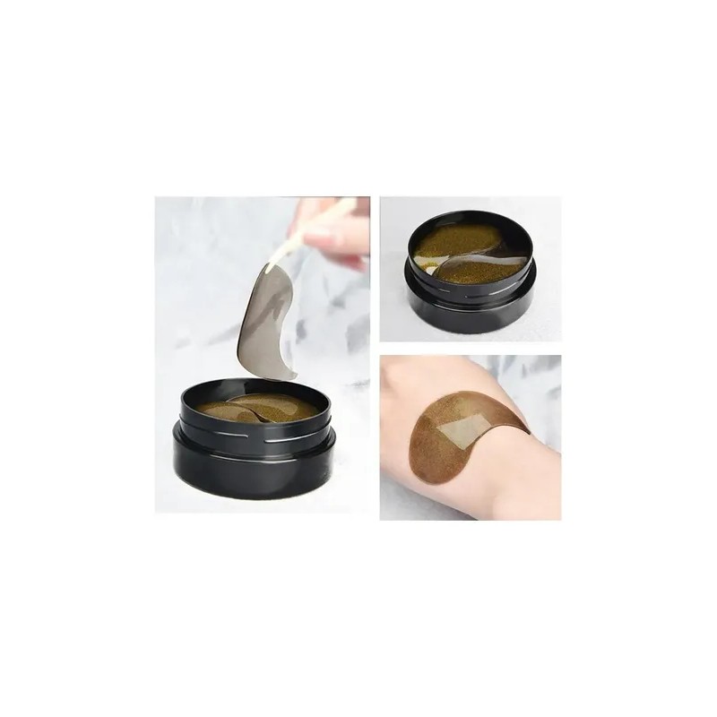 Tarro De Parches Párpados Colágeno Perla Negra Anti Ojeras