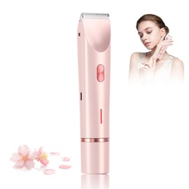 Muvik Electric Bikini Trimmer for Women, Women's Body Shaver for Private Area, 2 in 1 Electric Lady Shaver for Women Bikini Facial Face Leg Armpit Pink
