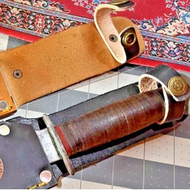 Owltown Knives LEATHER SHEATH ONLY FOR PAL RH-36, REMINGTON, OTHER hunting Knife COLOR CHOICE