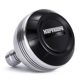 MARVELURE Power Handle Knob Fishing Spinning Reel Accessories for Shimano Type A, Daiwa Type S (Silver Black, 1.3 inches / 33 mm)