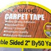 GBOC Double-Sided Carpet Tape 2" x 50 Yards Residue-Free Moisture-Resis