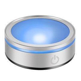 ERWEI LED Rainbow Coaster, Round Shape, Illuminating Pedestal, Stage, Herbarium Light, Glowing, Touch-Sensitive Base, Indirect Lighting, Object, Display, Figure, Stand, Home, Office, Decoration, Birthday Gift, Gift