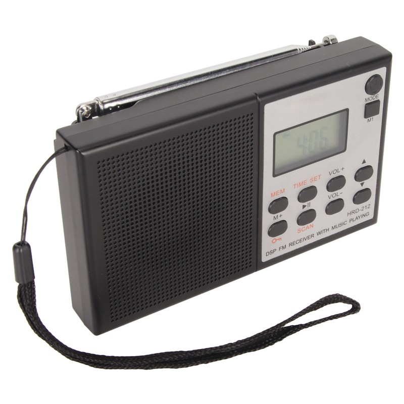 Digital Radio Bluetooth MP3 Player Rechargeable Supports Memory Card DSP