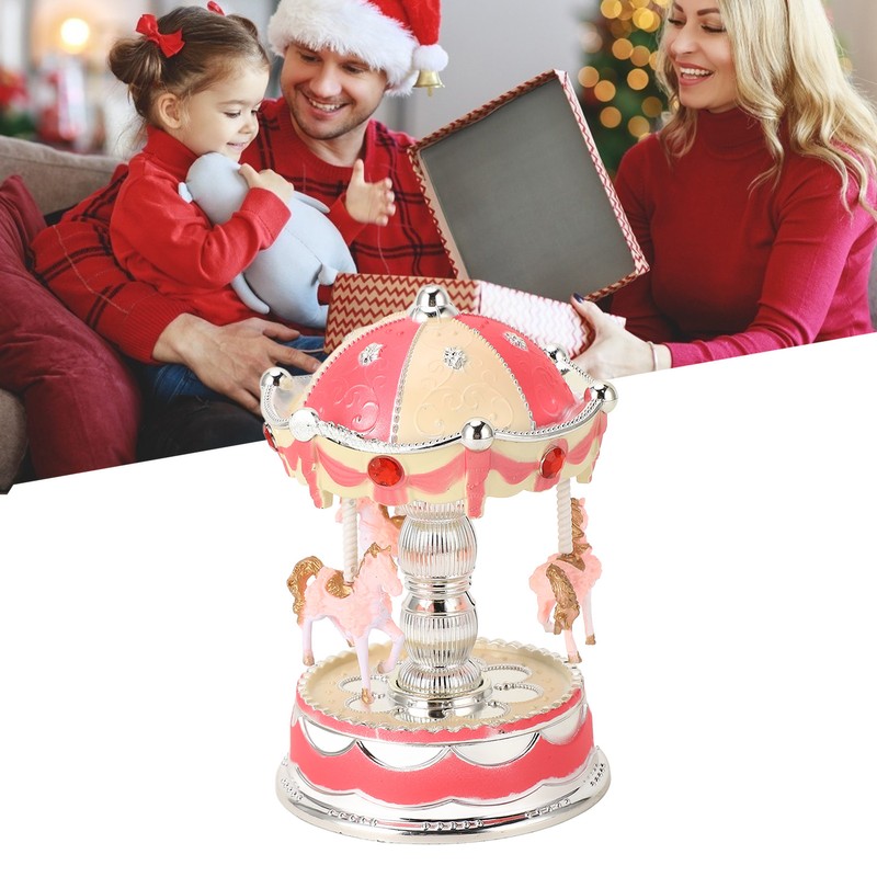 Novelty LED Merry GO Round Music Box Carousel Musical Box