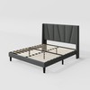 Allewie Full Size Platform Bed Frame with Geometric Wingback Headboard,