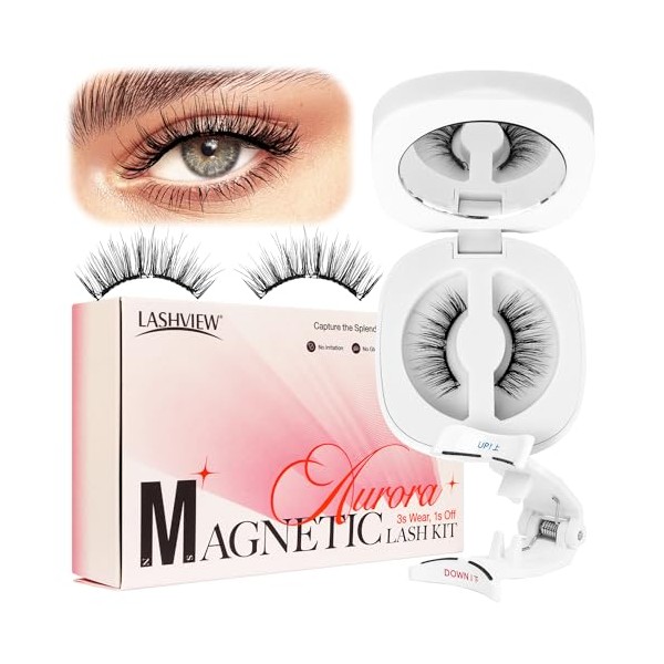 LASHVIEW LASHVIEW Upgrade Magnetic Eyelashes with Applicator Reusable Soft Magnetic