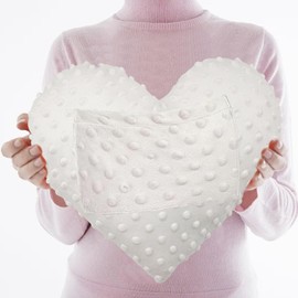 LYMOI Open Heart Surgery Pillow for Heart Surgery Recovery, Chest Pillow for Surgery Recovery, Heart Pillow with Pocket Comfort Cushion Heart Surgery Recovery Gifts for Women Men Patients, Minky Dot.