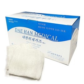 대한위재 접은거즈 4inchX4inchX4P 200매 드레싱 거즈 Daehan Wijae Folded Gauze 4inchX4inchX4P 200 Sheets Dressing Gauze
