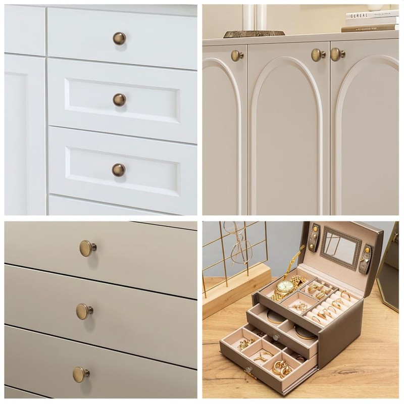 Mini Cabinet Knobs,16 Pcs Single Hole Drawer Pull Handle, 1/2