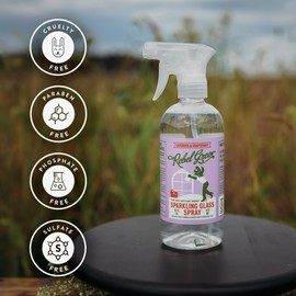 Rebel Green Sparkling Glass Cleaner - Streak Free Glass Cleaner Spray - Natural Glass & Surface Spray for Windows, Mirrors, & More - Scented with Lavender & Grapefruit - (16 Ounce Bottles, 2 Pack)