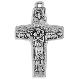 Venerare Christ The Good Shepherd Pope Francis Papal Cross (Large (2.75"))