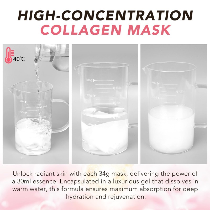 Bio Collagen Face Mask, 4pcs Collagen Sheet Mask, Collagen Night