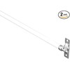 Graber 5/16-Inch Swivel End Sash Curtain Rods - 2 Rods