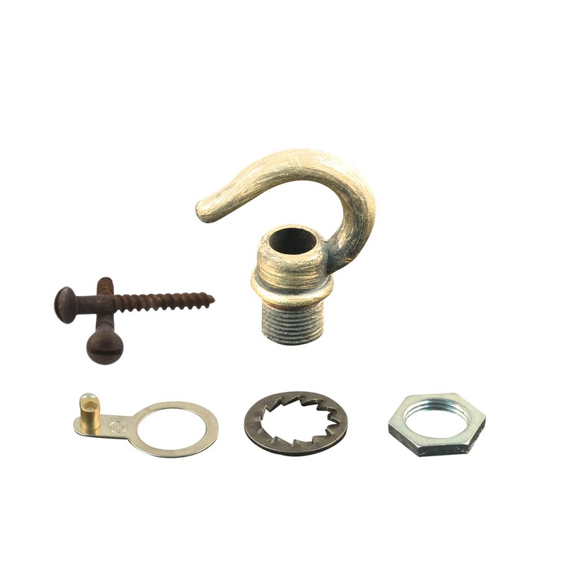 Ceiling Rose Hook Plate 75mm Diameter with Matching Screws Antique