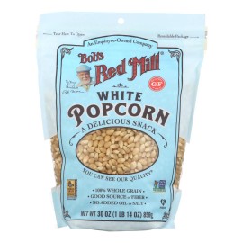 UD_Bob's Red Mill-Popcorn White Case of 4-30 Oz Soft Grain Snacks with Sweet Flavor Packaged in Bag Cup Barrel