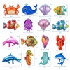32Pcs Mini Fish Balloons Clownfish Shark Fish Dolphin Hippocampus Crab