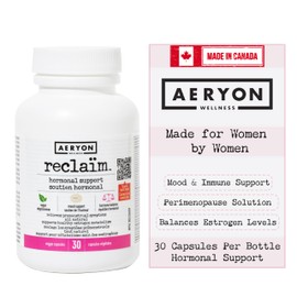 Aeryon Ashlie Wellness Reclaim by Aeryon Wellness | Made in Canada | Hormone Balance Supplements for Women | PMS Relief Supplement | Supports Healthy Estrogen Metabolism | Enhances Mood & Immune Health | 30 Capsules