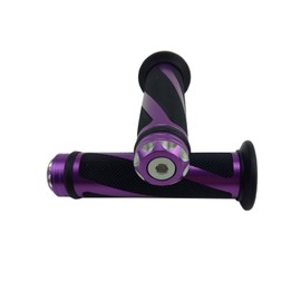 OKSTNO Universal Motorcycle Rubber Gel Handlebar Hand Grips for 7/8" Bar End Handle Bars Sports Bikes (Purple)