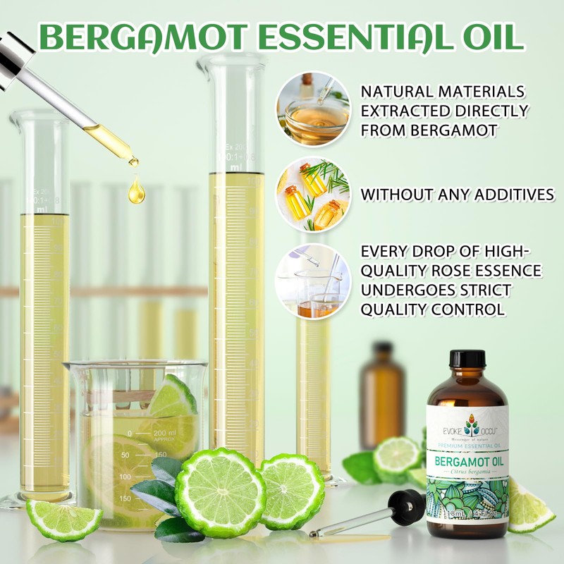 EVOKE OCCU Bergamot Essential Oil for Diffuser Skin Relaxation &