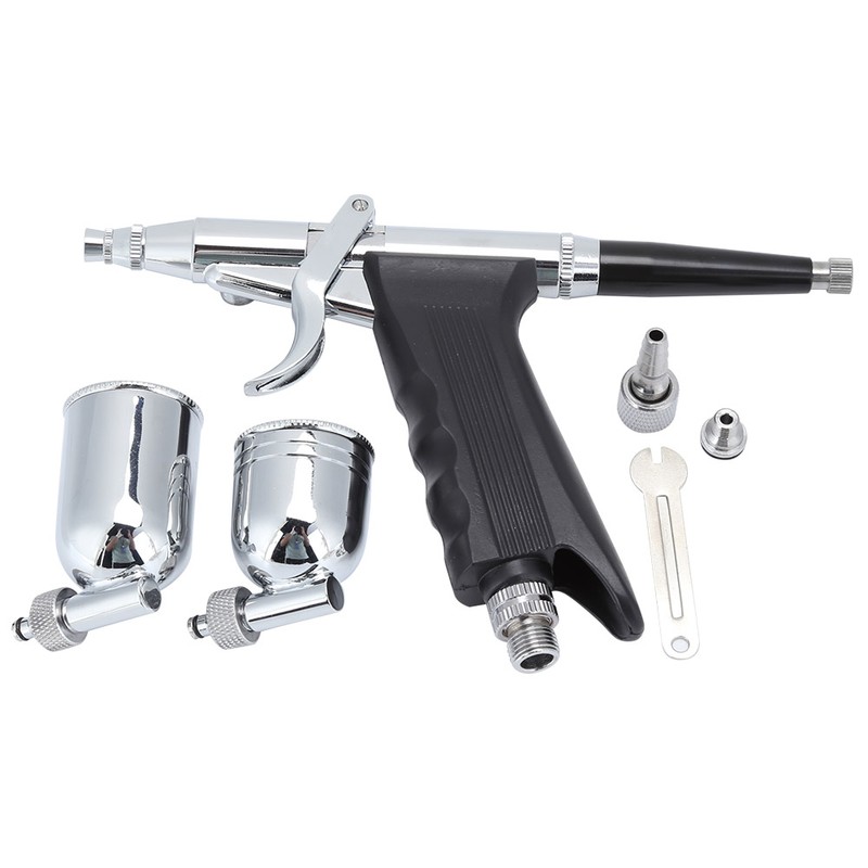 Airbrush 0.3mm Caliber Side Pot Single Action Set Art Supplies