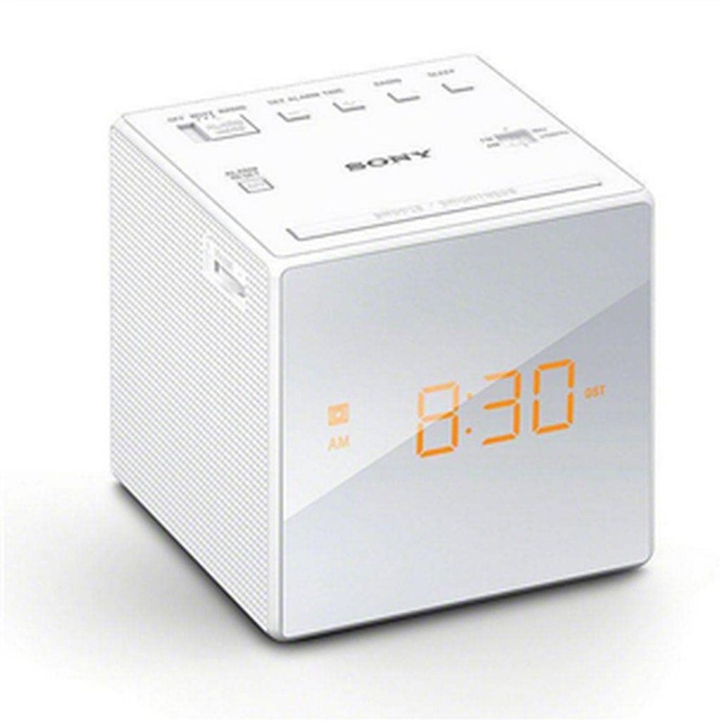 Sony ICF-C1W Clock Radio with LED Display and Alarm White