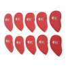 10PCS Golf Club Head Cover PU Leather Protective Abrasion Resistant