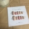 Gingham cherry handmade nail tips / 깅엄체리 수제네일팁