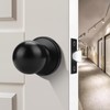 Probrico 12Pack Black Interior Door Handles Round Ball Passage Door