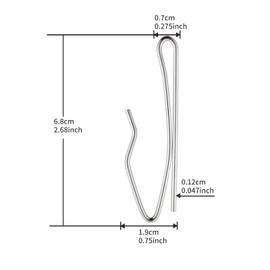 Curtain Hooks Metal Curtain Header Tape Drapery Hooks for Curtains (22 Pack)