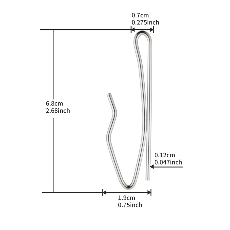 Curtain Hooks Metal Curtain Header Tape Drapery Hooks for Curtains
