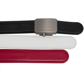 Joseph Elliott Belts Men's Genuine Leather Ratchet Adjustable Golf Belt, College Inspired Colors, Red White