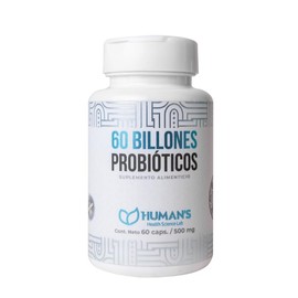 HUMAN’S HEALTH Probióticos y Prebióticos con Fibra 60 Cápsulas, Apoyo Digestivo y Salud Intestinal, Suplemento Alimenticio en Cápsulas para Regularida
