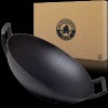 Backcountry Iron 14 inch Cast Iron Wok with Flat Base