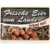 Metal Sign 20 x 30 cm Fresh Eggs from Lande