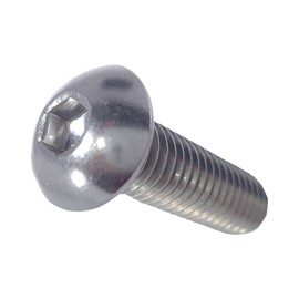 Fastenere Button Head Socket Cap Screws - M8-1.25 x 50MM (25-Pack) Stainless Steel 18-8, Full Thread, Plain Finish, Flat Point, ISO 7380 Metric Screw Set, Easy to Install w/Allen Hex Socket Drive