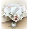 Tablecloth - Square Scandinavian - Embroidered Lace Side Table -