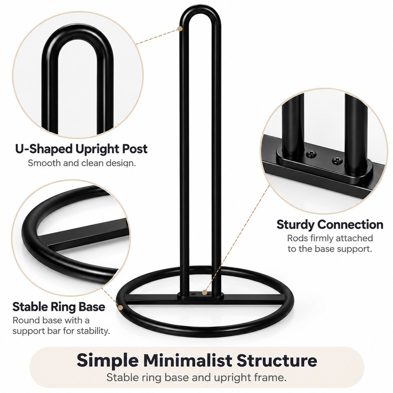 Freestanding Paper Towel Holder for Kitchen – Easy-Access Countertop Roll