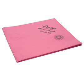 Vileda Professional - MicronQuick - Toallita de Microfibra roja, Paquete de 5 paños de Limpieza, sin Pelusas y Mejor Resistencia al Desgaste, Limpieza de Superficies sin Rayas