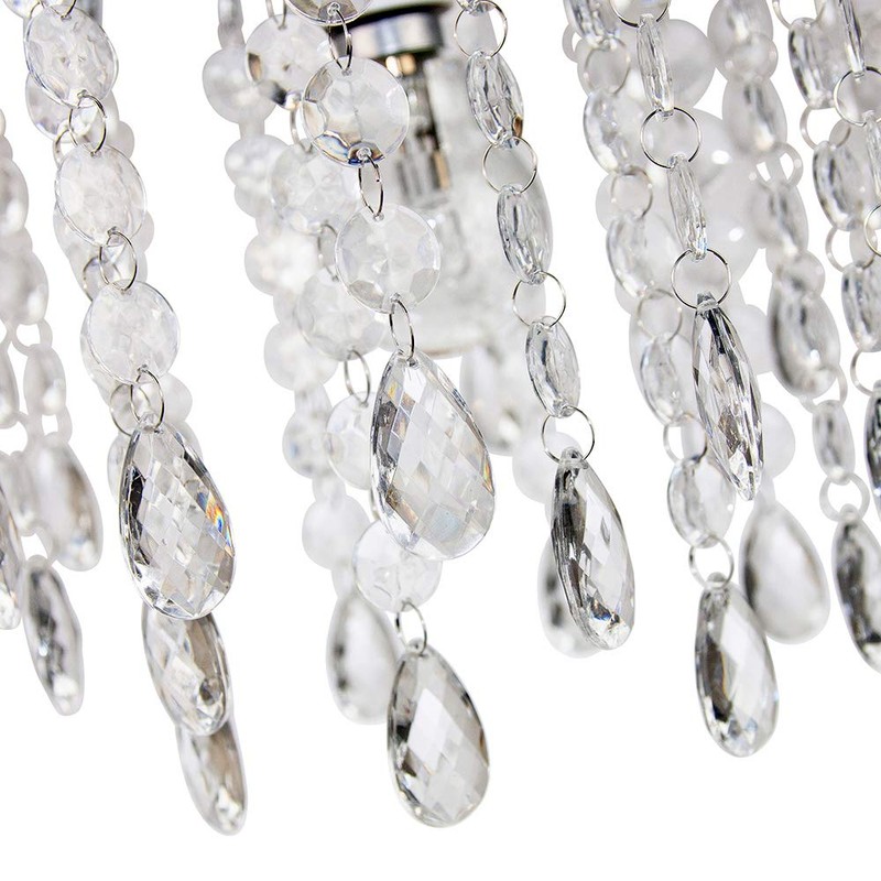 Contemporary Waterfall Designed Pendant Light Shade with Transparent Acrylic Droplets