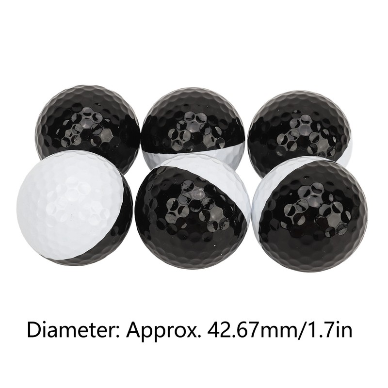 6PCS Golf Balls Synthetic Rubber Resin Putting Practice Ball for